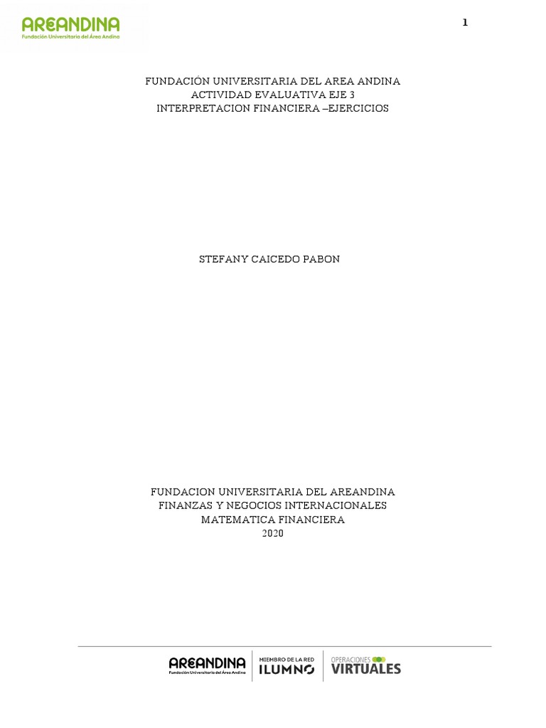 Ejercicios de Matemática Financiera | PDF | Finanzas Matemáticas | Bancos