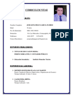 Curriculum Vitae Jose Jonathan Garcia Flores