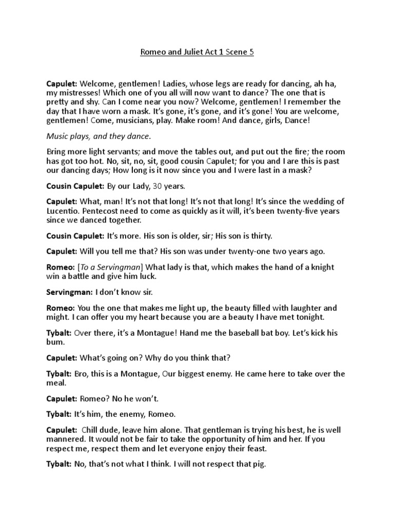 Romeo and Juliet 12 PDF Characters In Romeo And Juliet