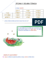 Sílaba Átono y Sílaba Tónica