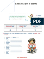 Clases de palabras por el acento: agudas, graves y esdrújulas