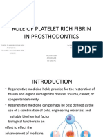 Role of Platelet Rich Fibrin in Prosthodontics