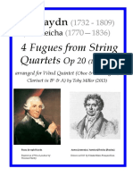 Haydn Fugues From Op20 Score and Notes