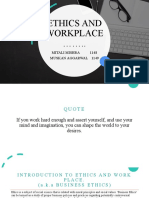 Corporate Governance Project - Ethics in Workplace