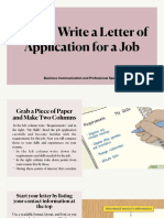 Letter of Application
