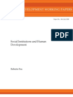 Roberto Foa - Social Institutions and Human Development