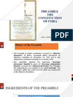 Preamble THE Constitution of India: Sarita - Assistant Professor of Law