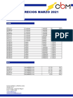 Lista Cables Marzo 2021