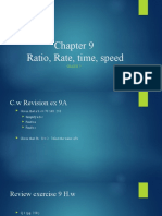 Grade 7 Ratio, Rate, Time, Speed Chapter 9