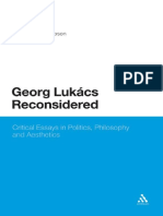 Georg Lukacs Reconsidered Critical Essays in Politics Philosophy and Aesthetics