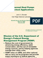 Geothermal Heat Pumps For School Applications: John A. Shonder Oak Ridge National Laboratory