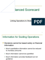 The Balanced Scorecard: Linking Operations To Strategy