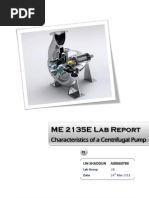 Download ME2135E Fluid Mechanics Lab -1 Centrifigual Pump by LinShaodun SN52137281 doc pdf