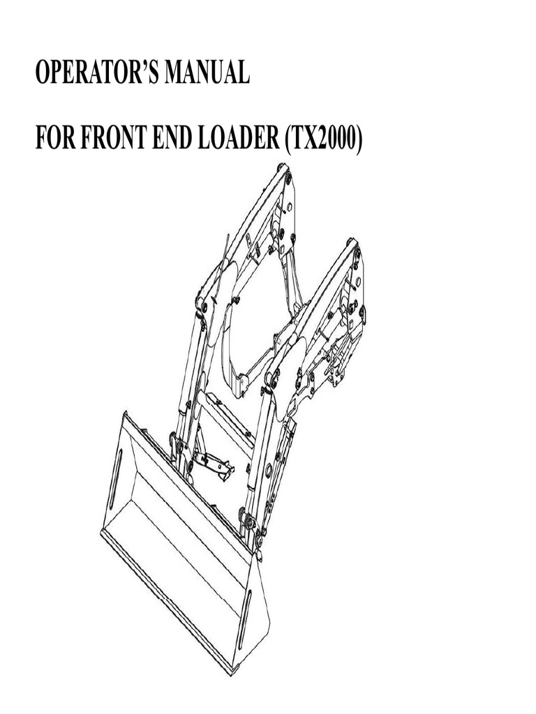 TX2000 Front End Loader Warranty Manual | PDF | Tractor | Tire