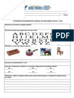 Avaliação inicial aluno EJA fundamentos 1