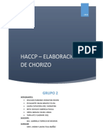 HACCP Chorizo - Grupo 2