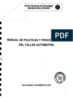 Manual de Políticas y Procedimientos Del Taller Automotriz
