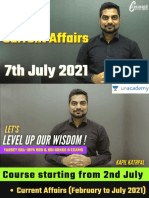 7th July 2021 Current Affairs by Kapil Kathpal