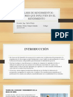 Diapositivas de Análisis de Rendimientos - Treisy Campos Zamata