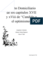 Escrito Domiciliario Con Los Capitulos XVII y XVIII de Candido o El Optimismo