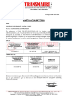 Carta Aclaratoria RTM