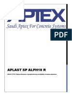 Aplast SP Alph18 R: AMINO TYPE I High Performance Superplasticising Workability Retention Admixture