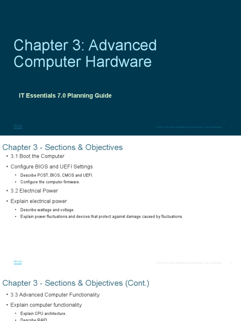 Chapter 3: Advanced Computer Hardware: IT Essentials 7.0 Planning Guide ...