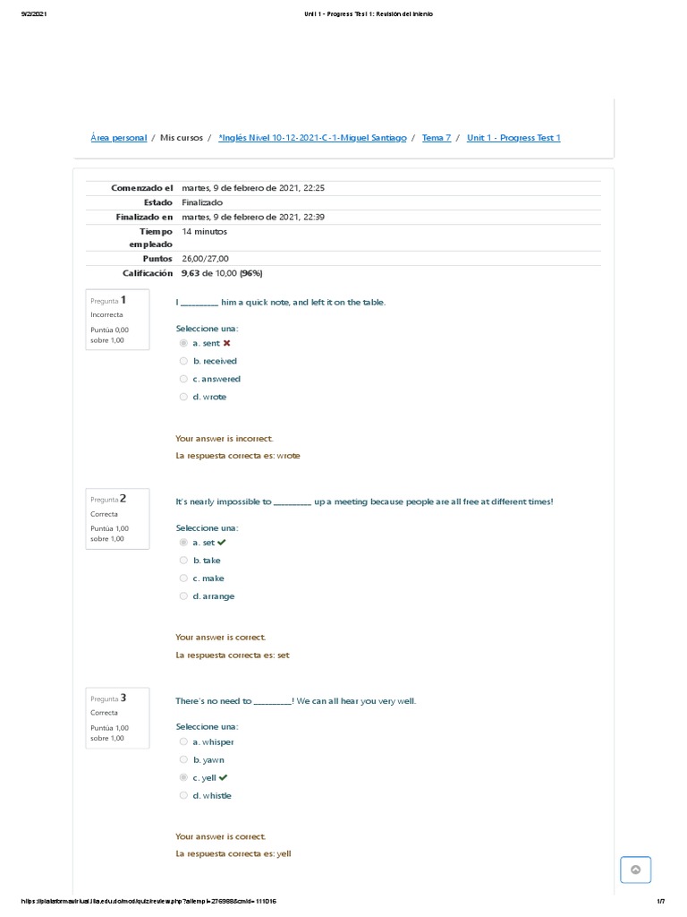 Unit 1 Progress Test 1 Review | PDF | Linguistics | Human Communication