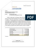 Carta de Cotizacion Baños