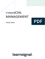 Financial Management: Cheat Sheet