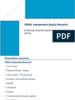 CRISIL Independent Equity Research: Enhancing Investment Decision Through Unbiased Opinion