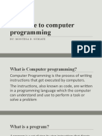 Welcome To Computer Programming