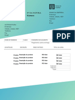 Modelo Descritivo para Desenvolvimento de Orçamento de Serviço