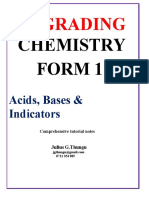 Acids, Bases and Indicators