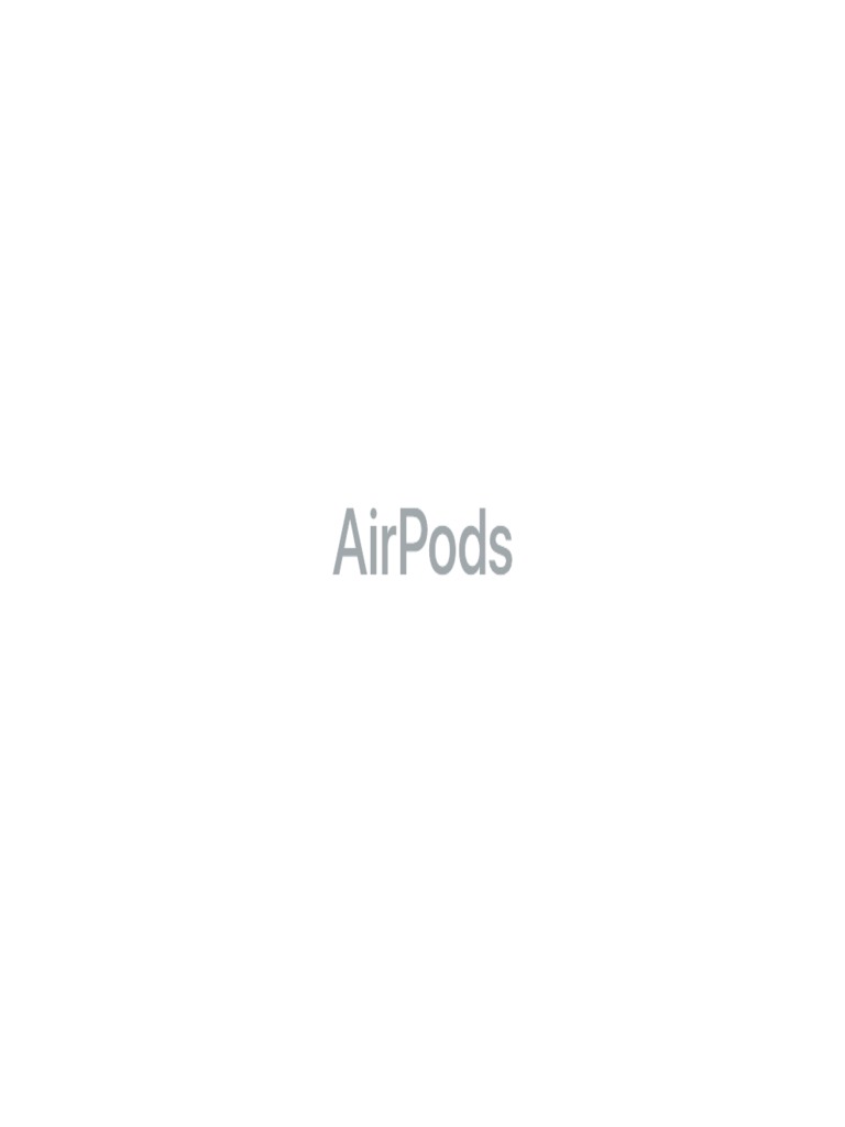 APPLE AIRPODS USER MANUAL PDF intelligence overview