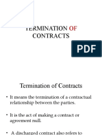 Termination of Contracts
