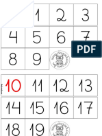 Numerais de 0 Ao 99 para Confeccionar Tabela Danieducar