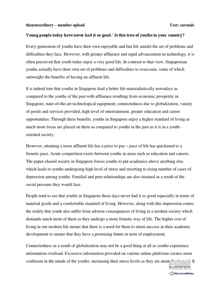 Young People Today Have Never Had It So Good | PDF | World Politics ...