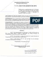 Decreto Municipal Nº 1111_2019