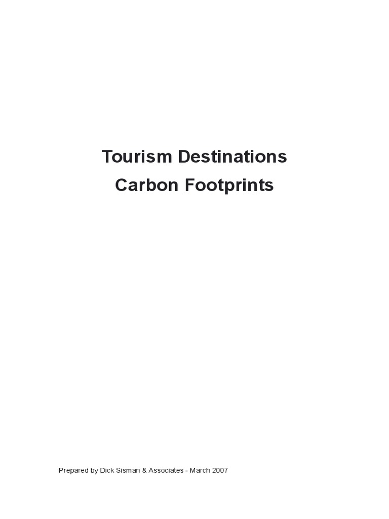 Tourism Destinations Carbon Footprints | PDF | Waste | Carbon Footprint