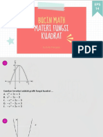 Soal Pre Test Fungsi Kuadrat