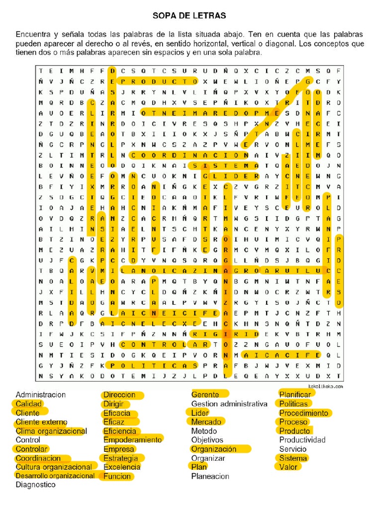 Sopa de Letras Deysi | PDF