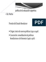 Historia del Estado benefactor y la educación en Argentina