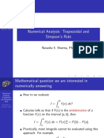 Numerical Analysis: Trapezoidal and Simpson'S Rule: Natasha S. Sharma, PHD