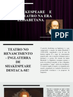 Shakespeare e o Teatro Na Era Elisabetana