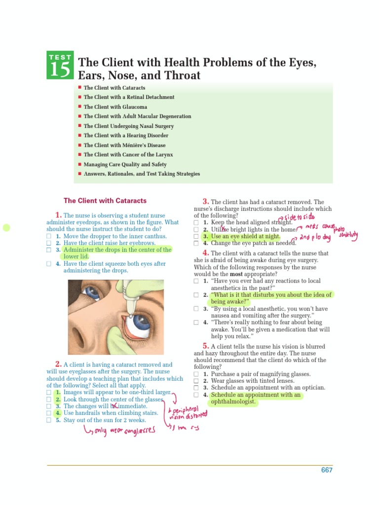 The Client With Health Problems of The Eyes, Ears, Nose, and Throat PDF Ménière's