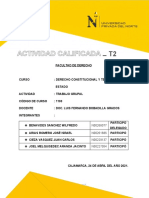 Actividad Calificada T2 - Monografía - Derecho Constitucional y Teoría Del Estado.