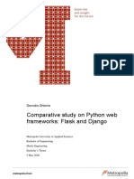 Comparative Study On Python Web Frameworks: Flask and Django