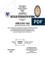 Aguilar Integrated School: John Lloyd P. Biag