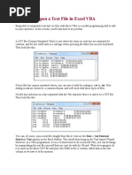 Open A Text File in Excel VBA